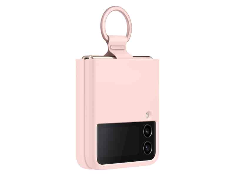 Galaxy Z Flip4 Silicone Cover with Ring, Pink