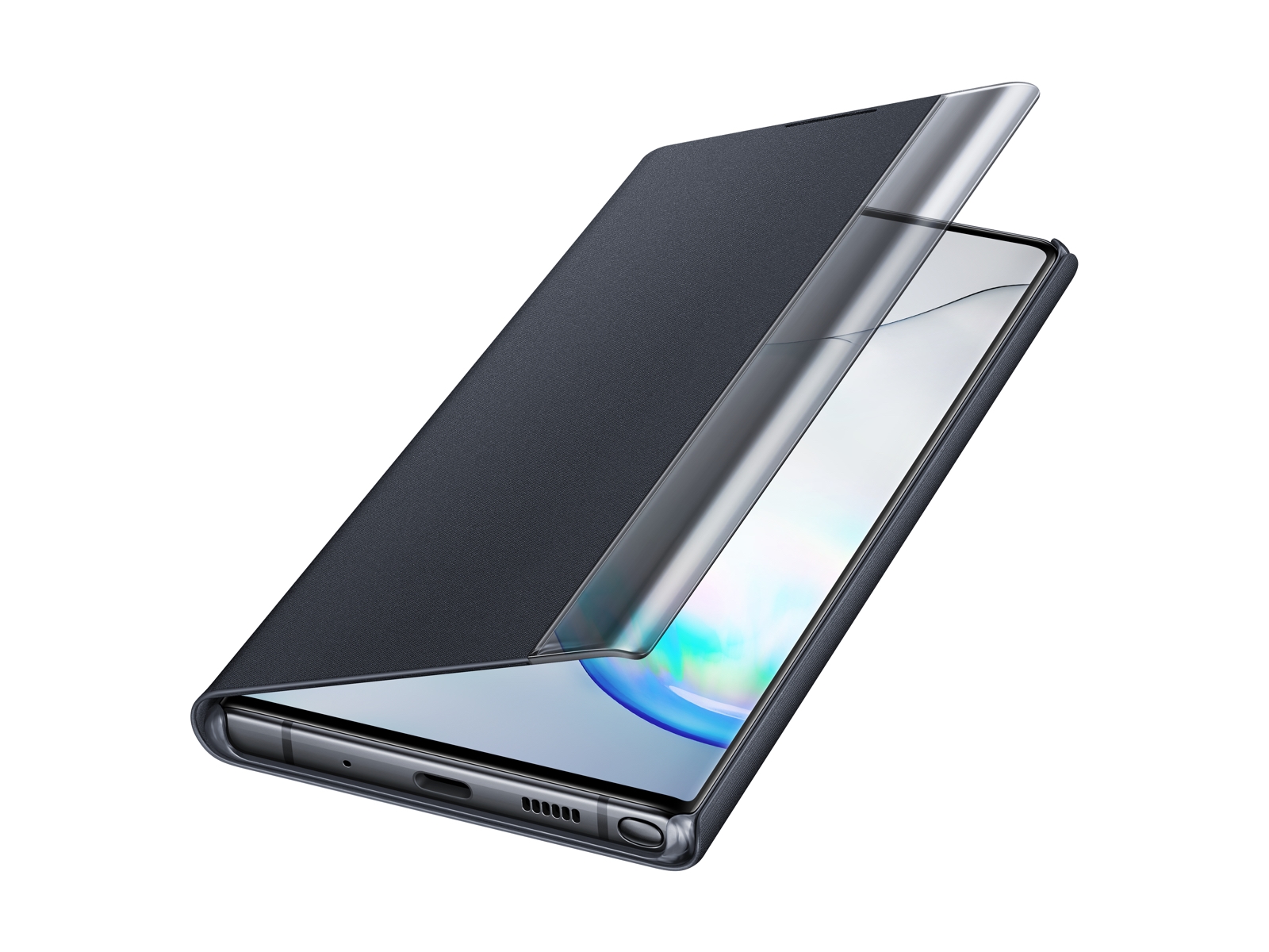 Galaxy Note10+ S-View Flip Cover, Black Mobile Accessories - EF