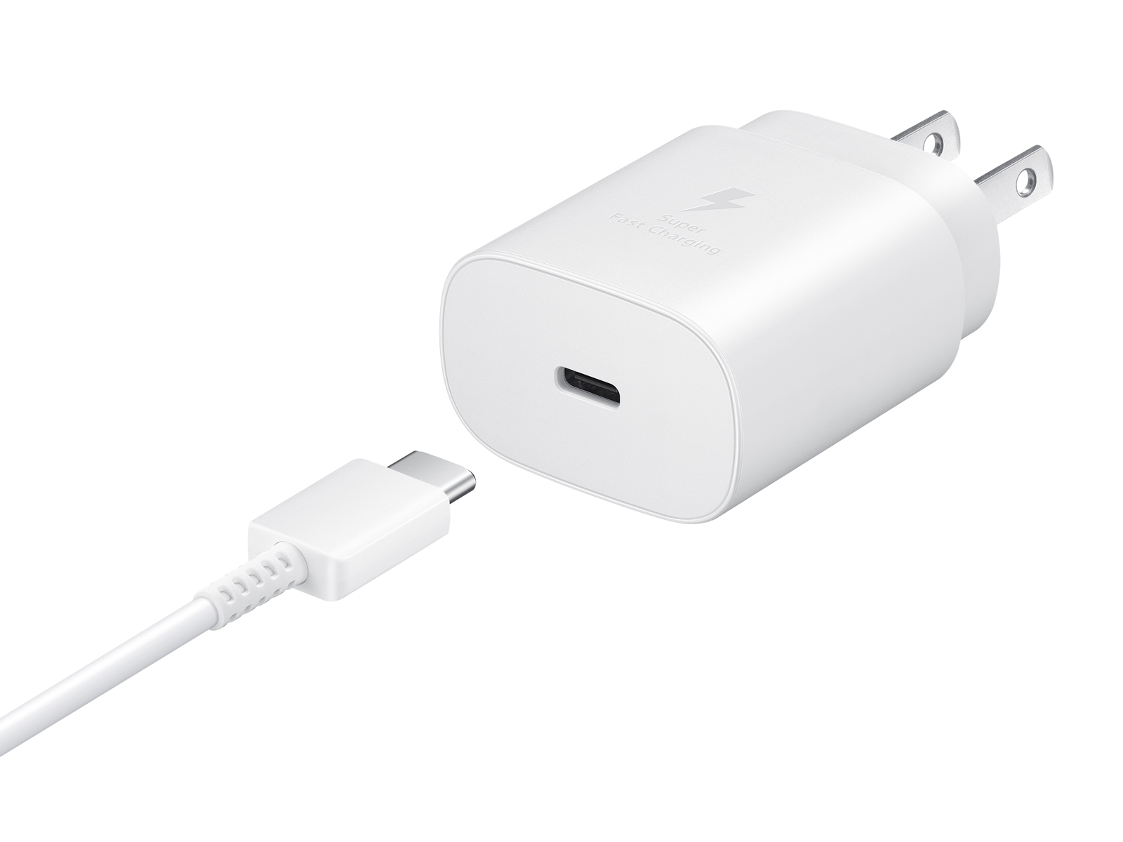 25W USB-C Fast Charging Wall Charger, White Mobile Accessories