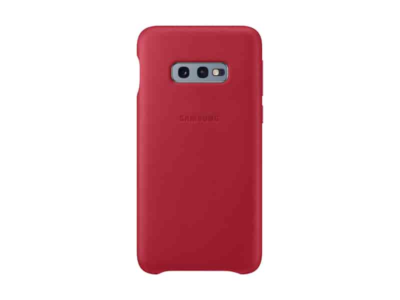 Galaxy S10e Leather Back Cover, Red