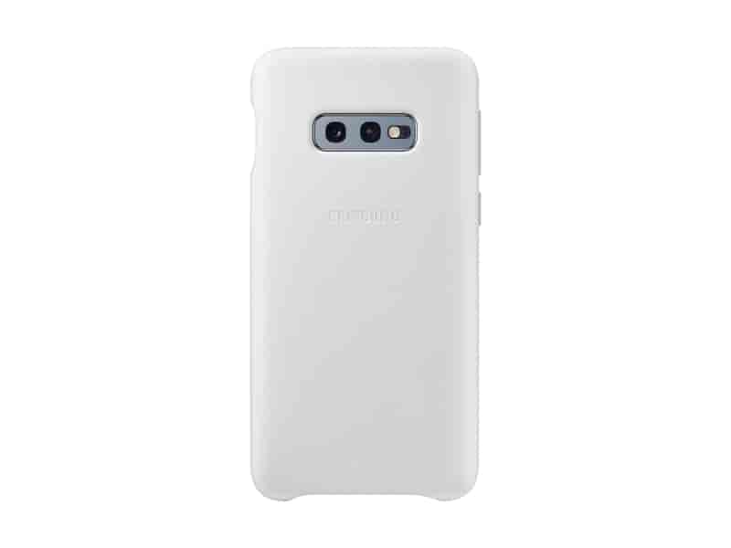 Galaxy S10e Leather Back Cover, White
