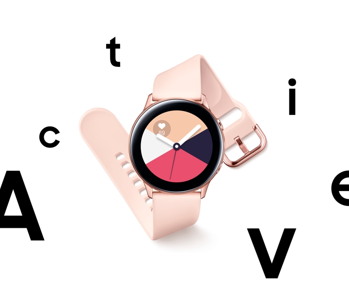 Samsung galaxy watch hot sale active rose gold