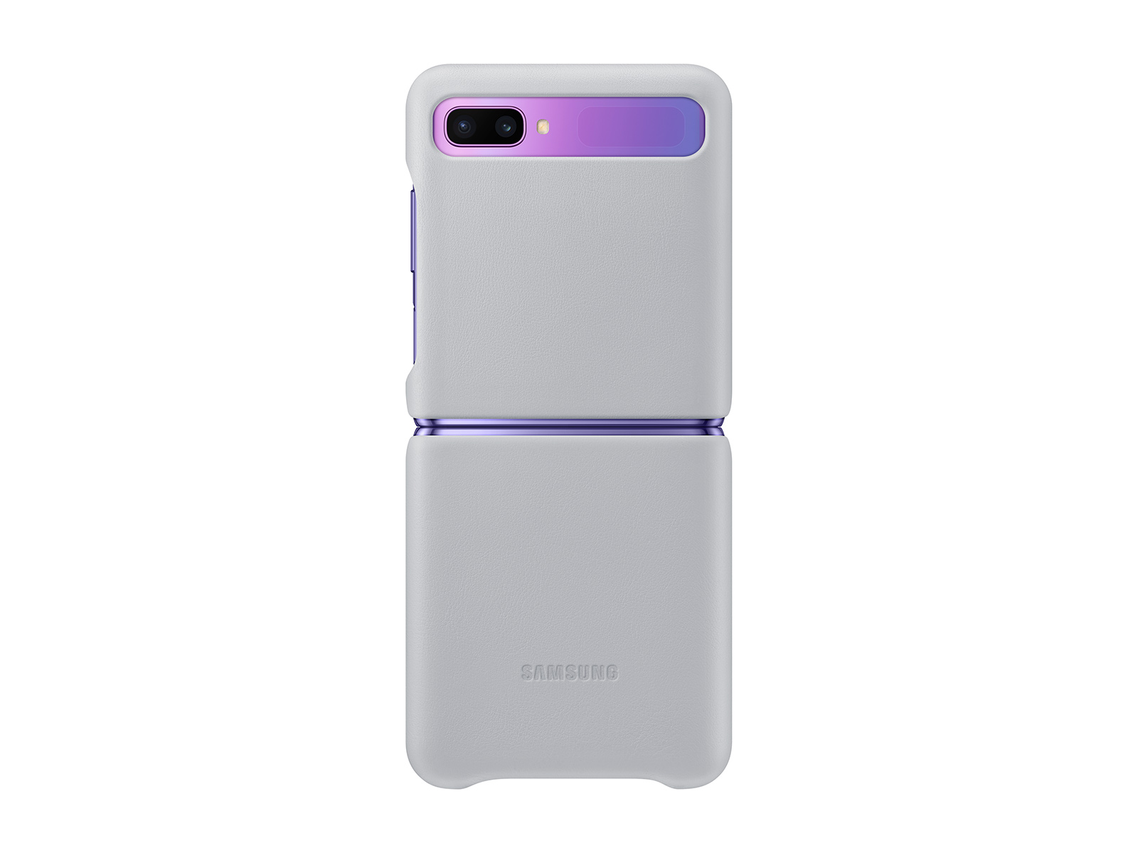 Galaxy Z Flip Leather Cover Silver Mobile Accessories Ef Vf700lsegus Samsung Us