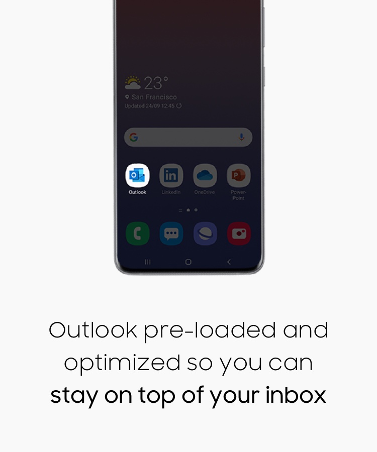 Outlook pre-loaded and optimized so you can stay on top of your inbox