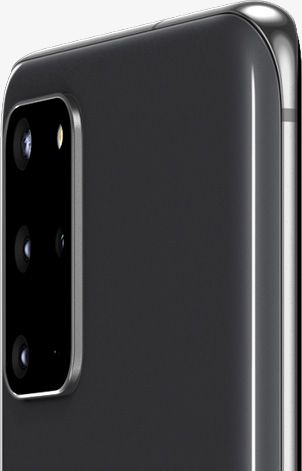 back side of Galaxy S20 plus in Cosmic Gray