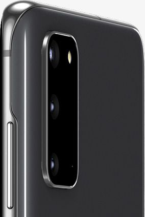 back side of Galaxy S20 in Cloud Pink
