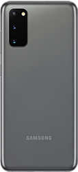 Galaxy S20 in Cosmic Gray seen from the rear