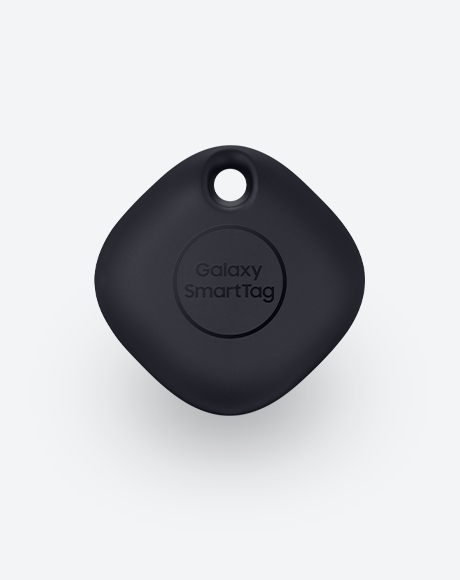 Galaxy SmartTag in Black seen from the front.