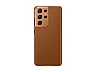 Thumbnail image of Galaxy S21 Ultra 5G Leather Cover, Brown
