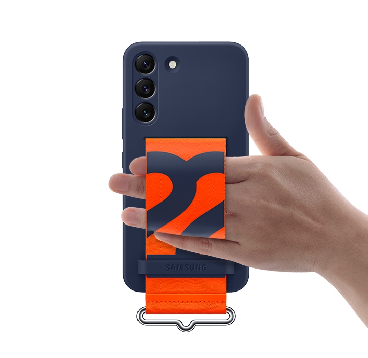 S21 FE 5G Silicone Cover with Navy Strap - Price