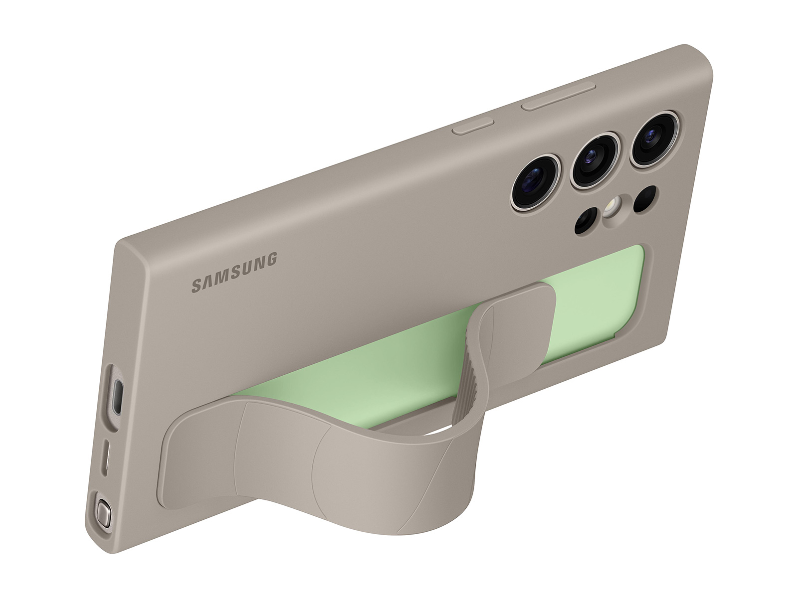 Samsung Standing Grip Back Case For Galaxy S24 Ultra 5G ( Light Blue )