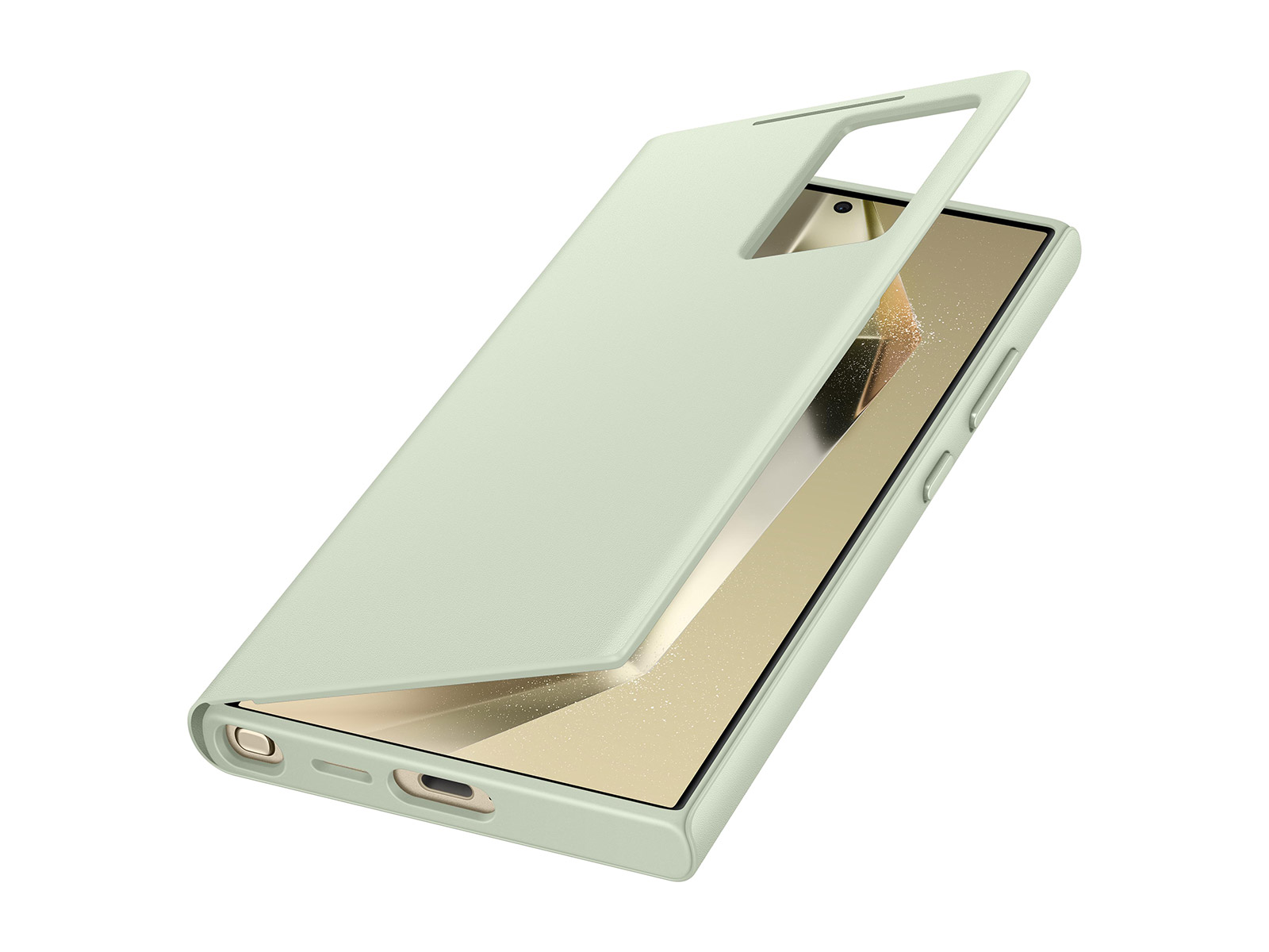 Samsung - Galaxy S24 Ultra Smart View Wallet Case - Light Green