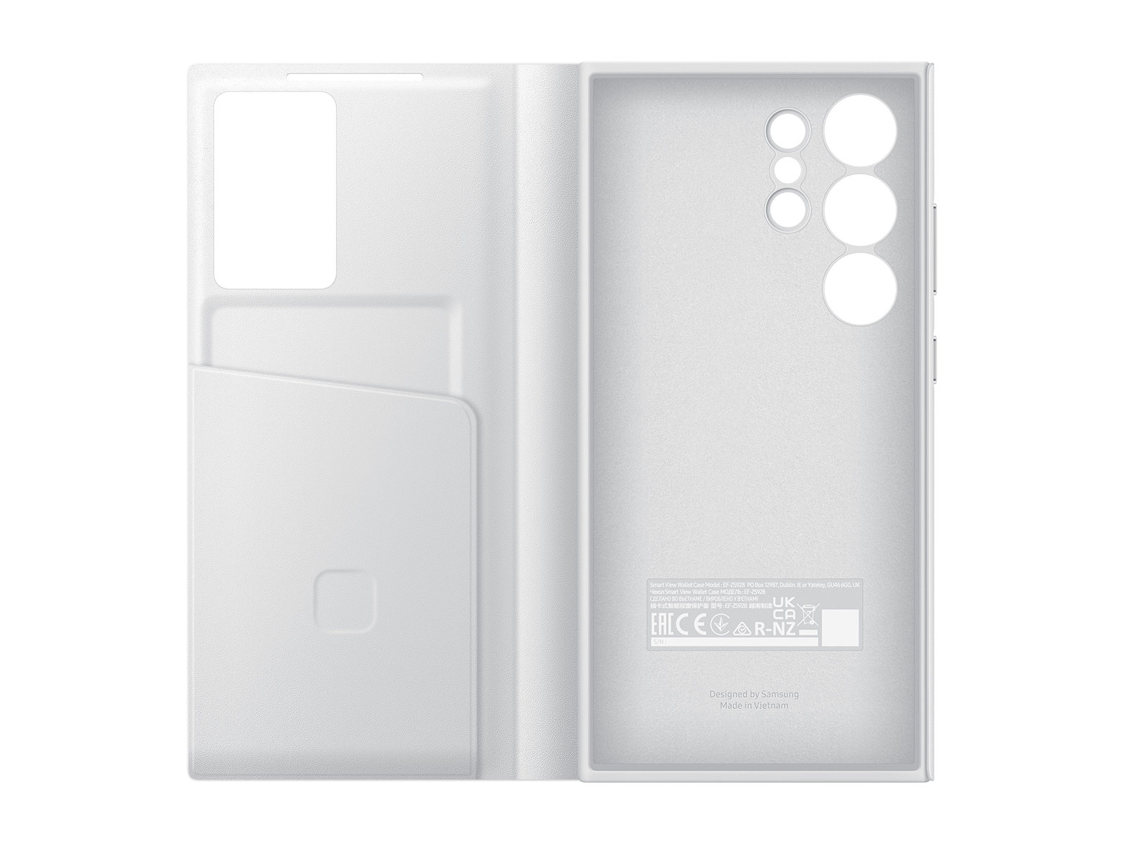 Galaxy S24 Ultra Smart View Wallet Case White