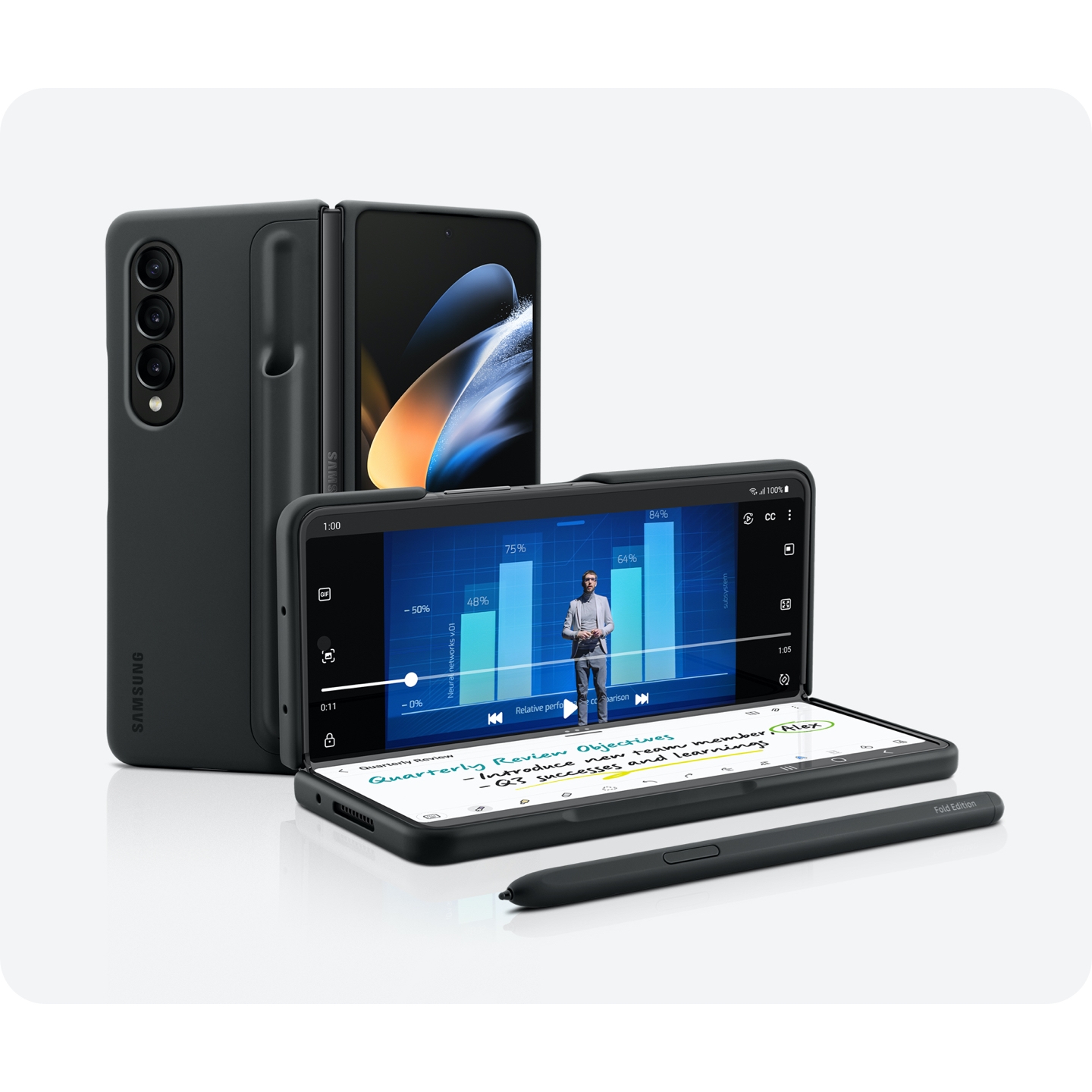 SM-F936UZAEXAA | Z Business | Galaxy (Unlocked) Fold4 512GB Graygreen Samsung US