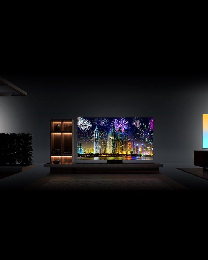 High-end living room with a Samsung Neo QLED 8K TV - Carousel Environment 