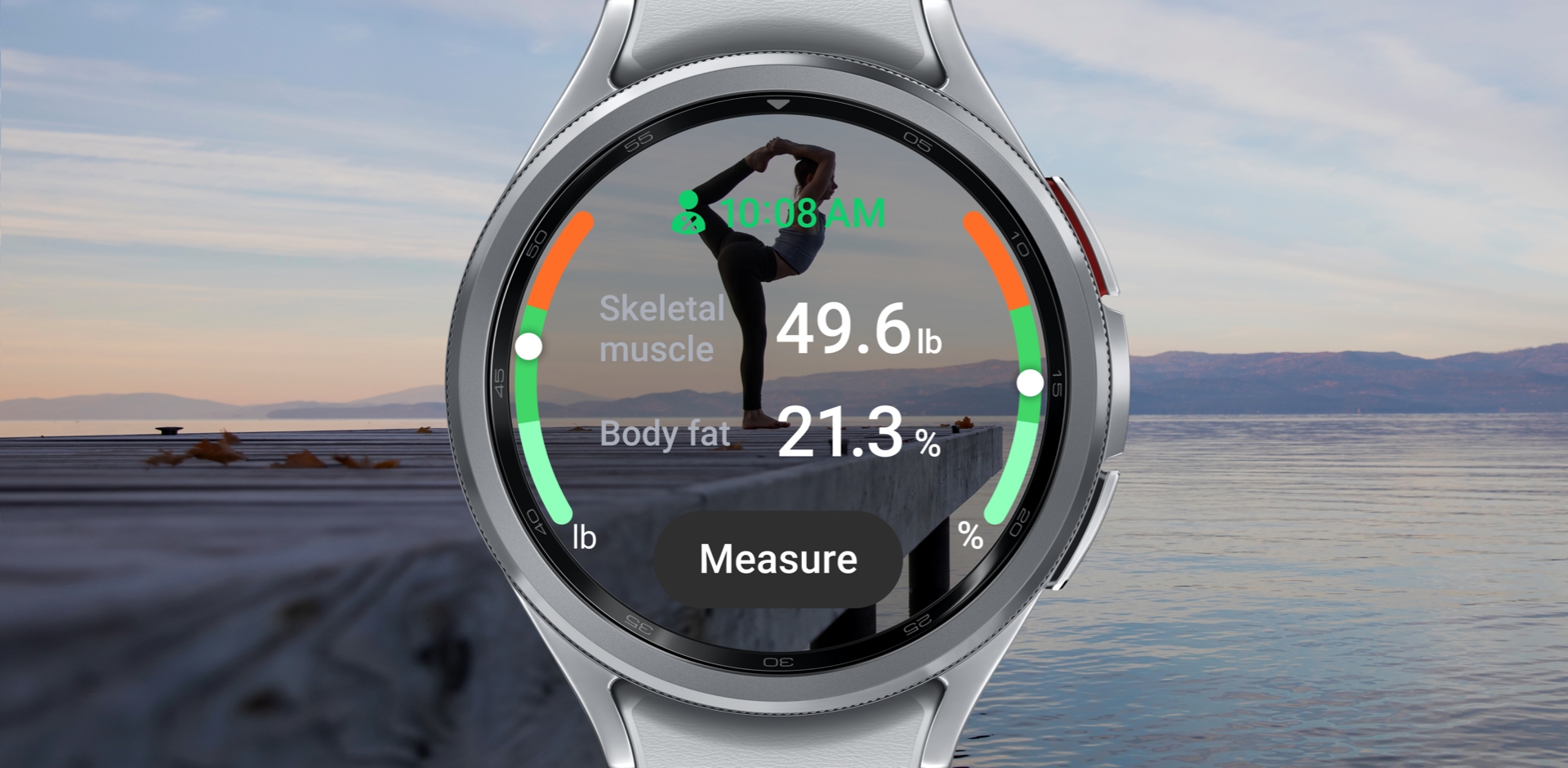 Multiple Galaxy Watch6 Classic with different watch bands can be seen. Each Watch is displaying different watch face.