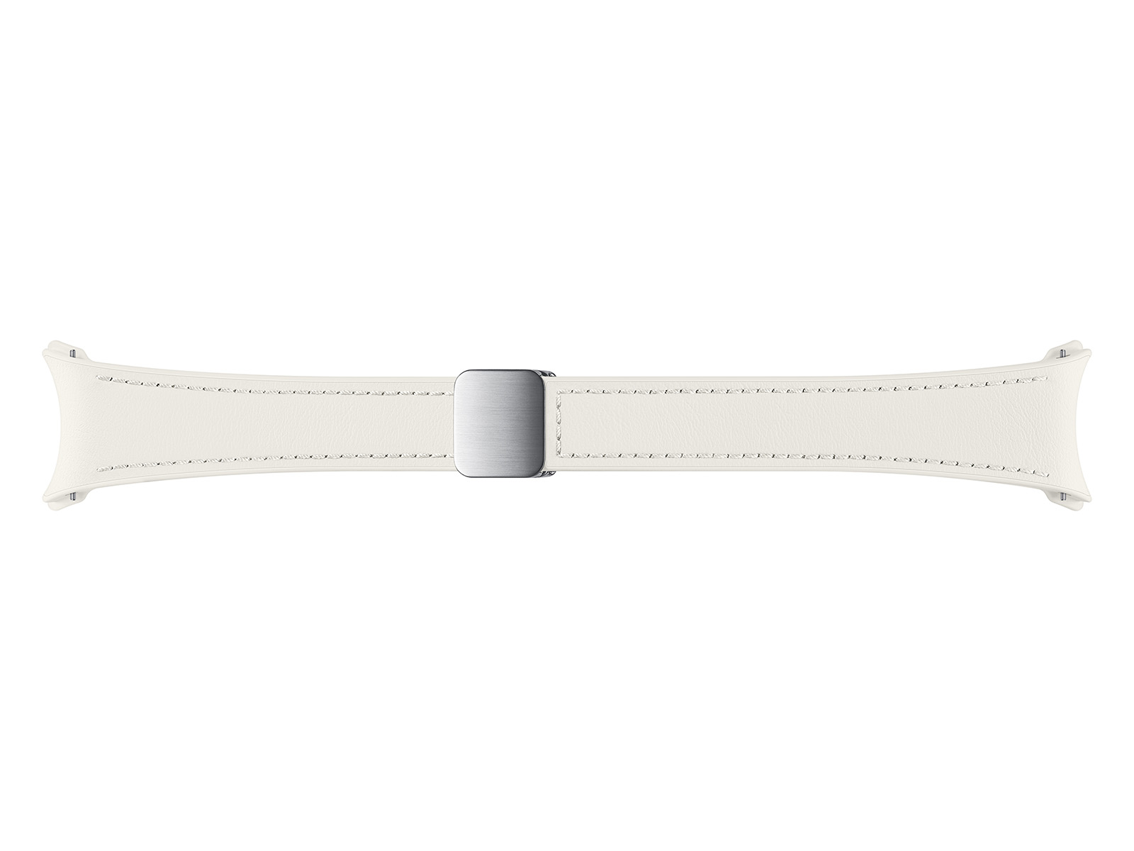 Galaxy Watch D-Buckle Hybrid Eco-Leather Band, S/M, Cream