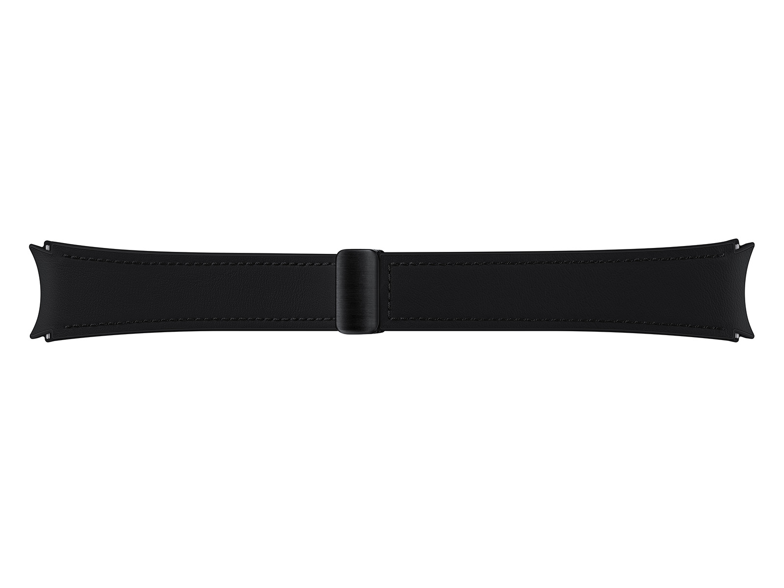 Galaxy Watch D-Buckle Hybrid Eco-Leather Band, M/L, Black Mobile 