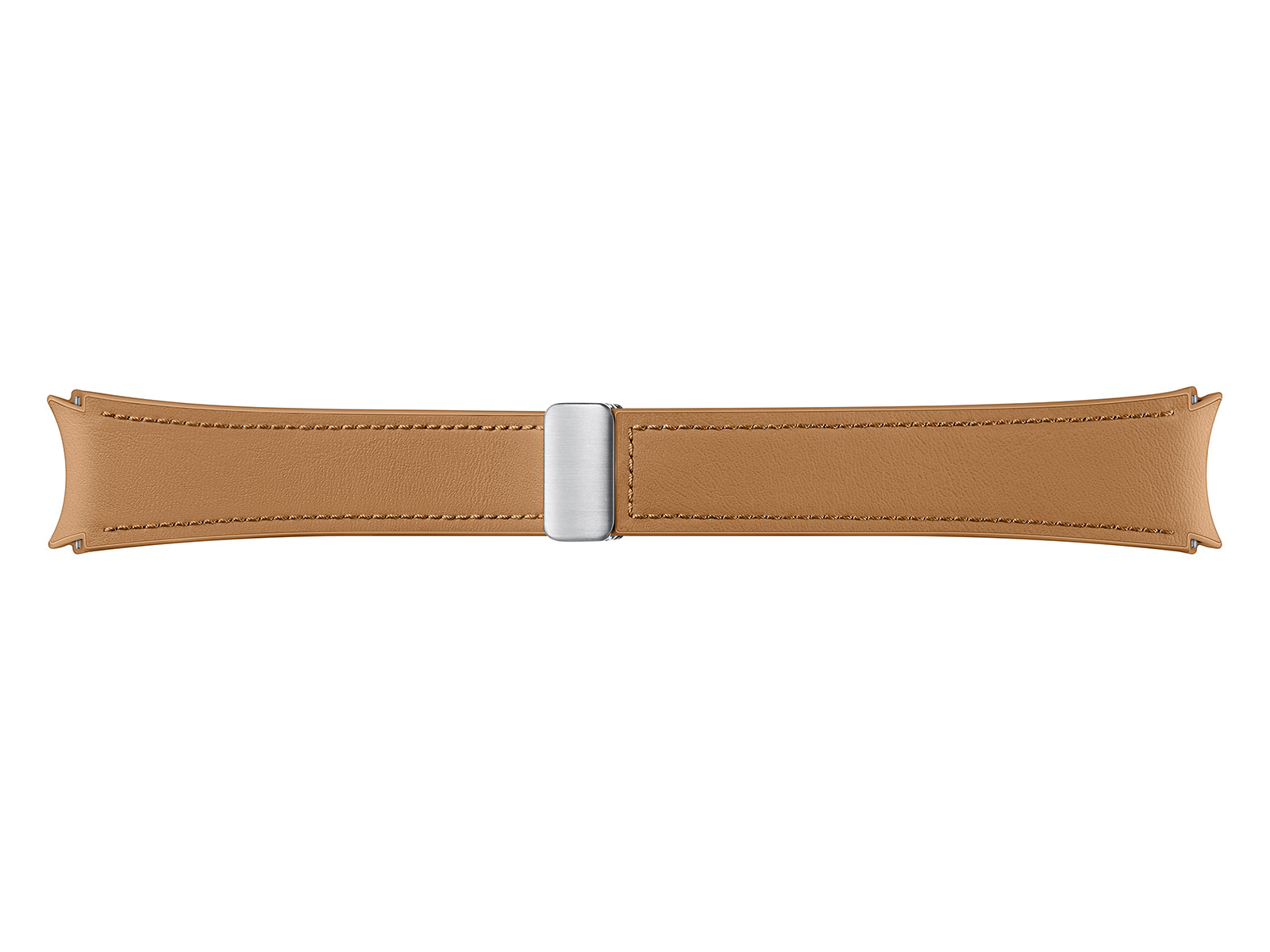 Galaxy Watch D-Buckle Hybrid Eco-Leather Band, M/L, Camel