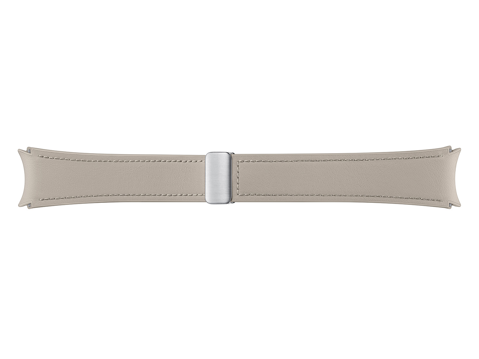 Galaxy Watch D-Buckle Hybrid Eco-Leather Band, M/L, Etoupe