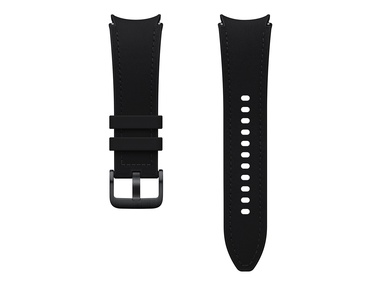 Galaxy Watch Hybrid Eco-Leather T-Buckle Band, S/M, Black