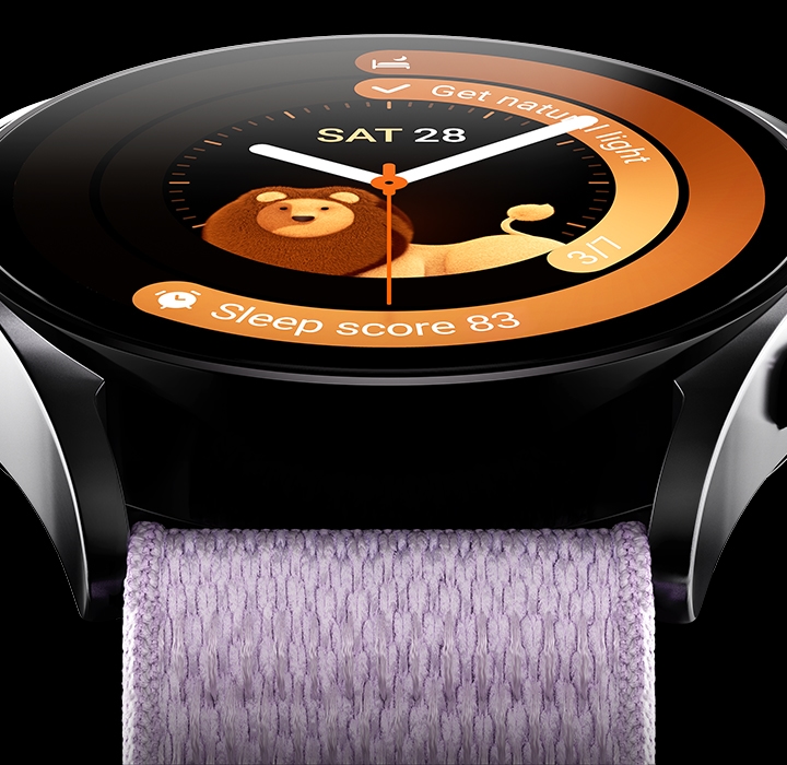 Galaxy Watch 6 40mm gold with Etoupe Hybrid Eco-Leather Band Slim : r/ GalaxyWatch