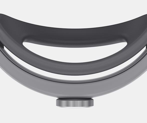 A close-up of the back part of Galaxy XR highlighting the Rear cushion and Rear fit dial.